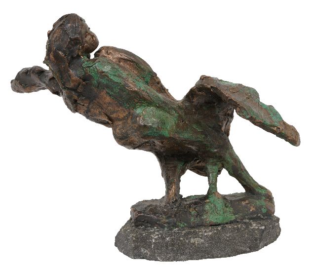 Jits Bakker | Leda and the Swan, bronze, 22.0 x 26.0 cm, signed on the base