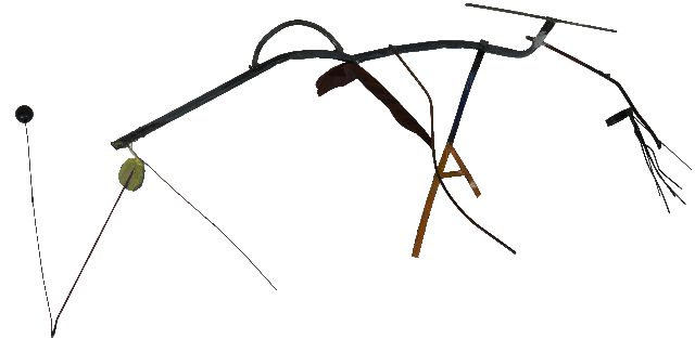 Auke de Vries | Model for the Nederlands Architectuur Instituut, Rotterdam, metal and iron wire, 30.0 x 75.0 cm, executed ca. 1992-1993