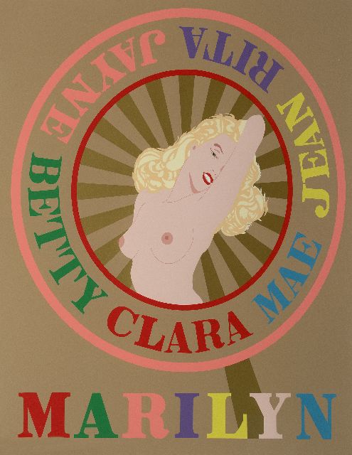 Indiana (Robert Clark) R.  | Sunburst Marilyn (Homage to Marilyn Monroe), screenprint on paper 85.0 x 71.5 cm, signed l.r. (in pencil) and dated 2001 (in pencil)