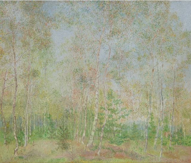 Jakob Nieweg | Birch trees, oil on canvas, 60.3 x 70.7 cm, signed l.r. and dated 1920