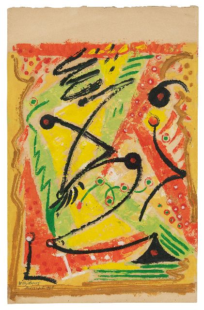 Willy Boers | Untitled, ink and gouache on paper, 36.3 x 23.5 cm, signed l.l. and dated 'Paris juli' 1948