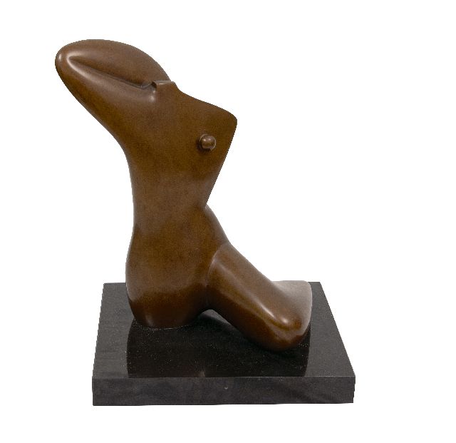 Gloria Pecego | Woman figure, bronze, 45.0 x 21.7 cm, signed on the back