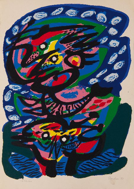Anton Rooskens | Composition, lithograph on paper, 70.1 x 49.7 cm, signed l.r. (in pencil) and dated '73 (in pencil)