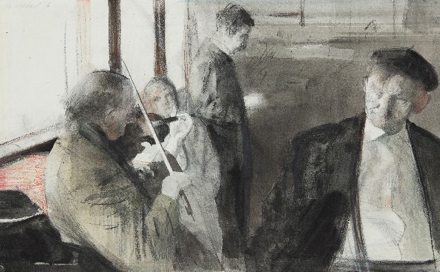 Goedhart J.A.  | -, charcoal and chalk on paper 63.0 x 83.0 cm, signed u.l. and dated '76