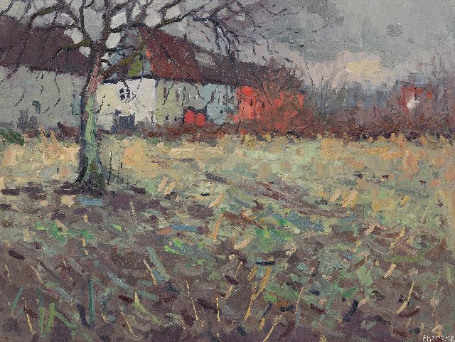 Hynckes R.  | Audergem near Brussels, oil on panel 42.1 x 55.8 cm, signed l.r.