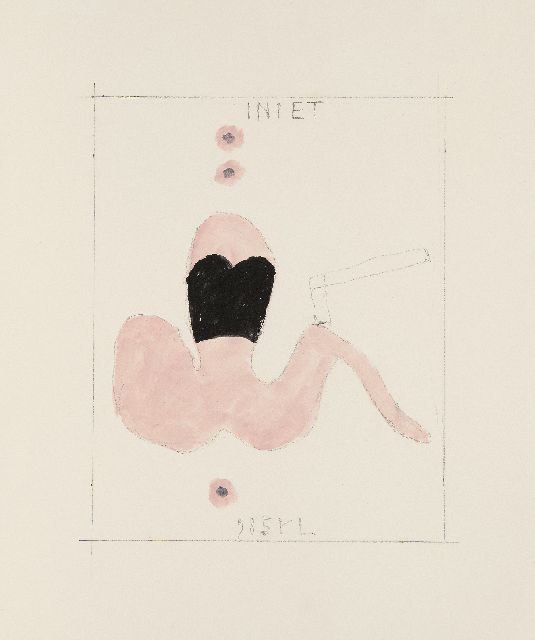 Reinier Lucassen | The spirit of the Iniet, pencil and watercolour on paper, 31.0 x 24.7 cm, signed l.c. with initials and in full on the reverse and dated l.c. 985 and '85 on the reverse
