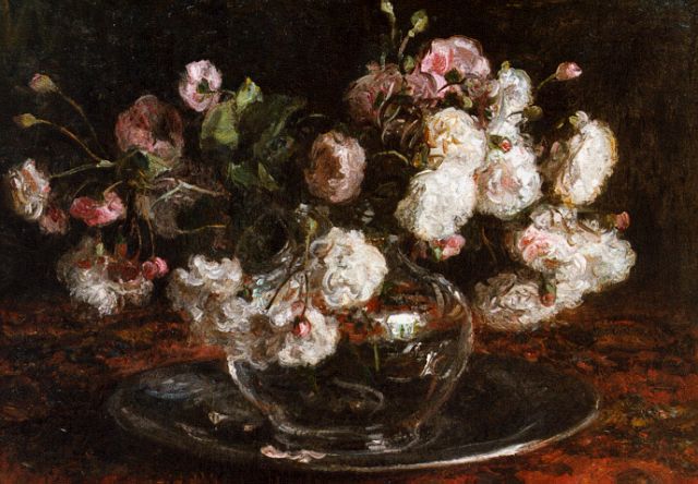 Zoetelief Tromp J.  | A flower still life, oil on canvas 40.0 x 50.0 cm, signed l.l.