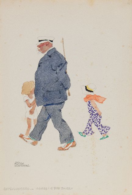 Herman Moerkerk | Retired. - Adres: Oberbayern, pencil and watercolour on paper, 25.5 x 17.1 cm, signed l.l.