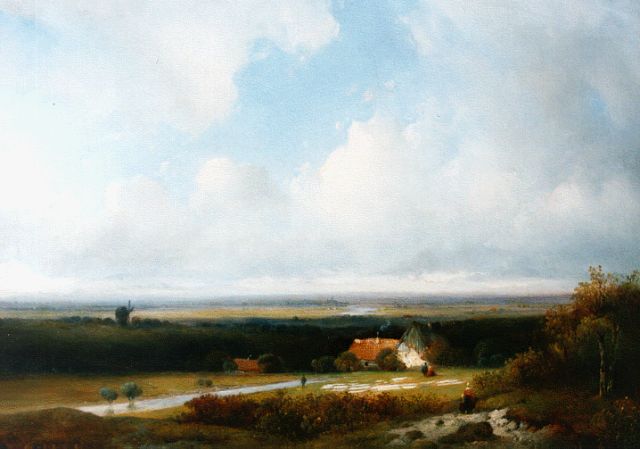 Petrus Leonardus Lambertus Oerder | A panoramic landscape, oil on canvas, 49.5 x 67.0 cm, signed l.l.