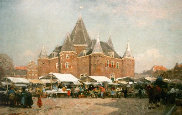 Vreedenburgh C.  | A view of the Waag, Amsterdam, oil on canvas 51.0 x 75.3 cm, signed l.l. and dated 1920