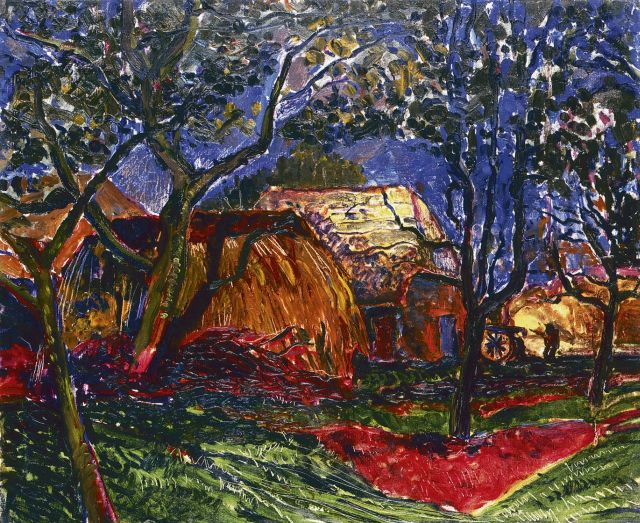 Antoon Kruysen | Farmhouses in a landscape, oil on canvas, 50.3 x 60.0 cm