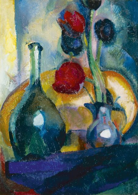 Kruyder H.J.  | A still life with flowers, oil on panel 44.0 x 32.0 cm, signed l.r.