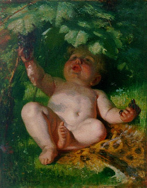 Edouard Rosset-Granger | l' Enfant au Raisin, oil on canvas, 51.5 x 41.5 cm, signed l.l.