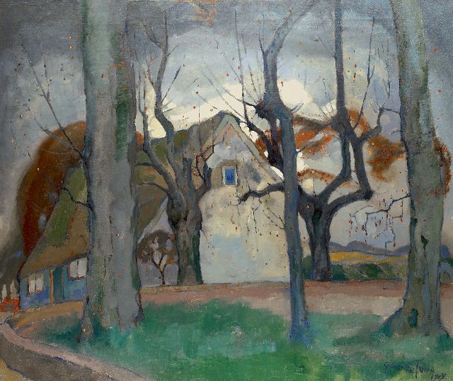 Germ de Jong | A farmhouse in winter, oil on canvas, 85.8 x 100.7 cm, signed l.r. and dated 1919