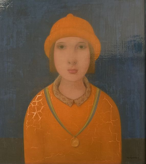 Wiggers K.H.  | Boy with medal, oil on canvas laid down on panel 43.0 x 38.0 cm, signed l.r.