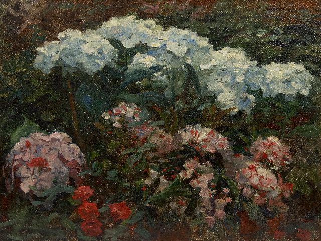 Bobeldijk F.  | Crner of the garden, oil on canvas 52.4 x 66.9 cm, signed u.r.