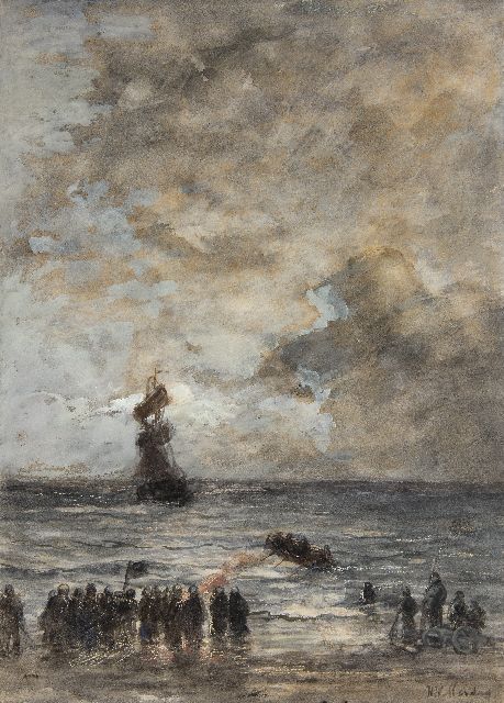 Hendrik Willem Mesdag | After the storm, watercolour on paper, 51.5 x 37.3 cm, signed l.r.