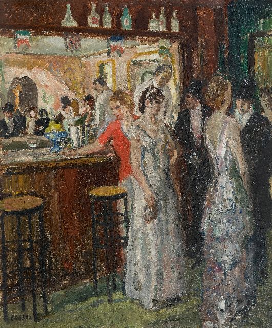 Marcel Cosson | After the theater, oil on panel, 55.1 x 46.1 cm, signed l.l. and painted in 1920