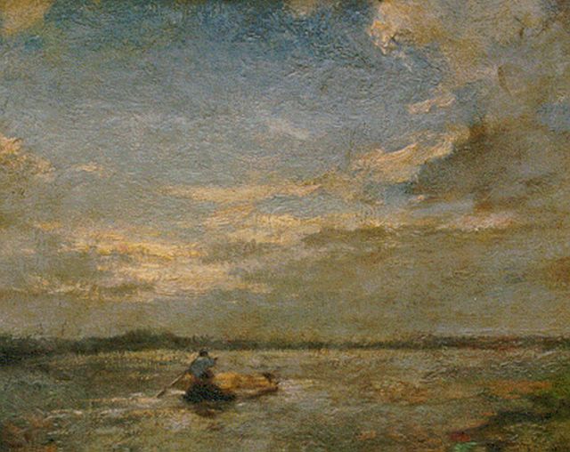 Henk van Leeuwen | A polder landscape, 25.8 x 31.3 cm, signed l.r.
