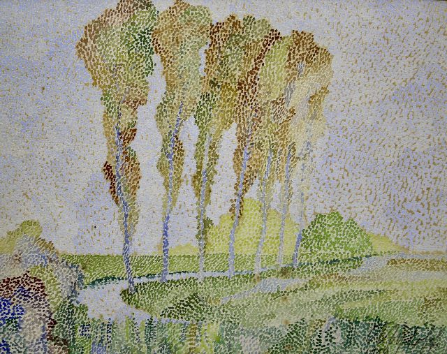 Europese School, 20e eeuw   | Autumn landscape, watercolour on paper 21.0 x 27.5 cm, signed l.r. and dated 1909