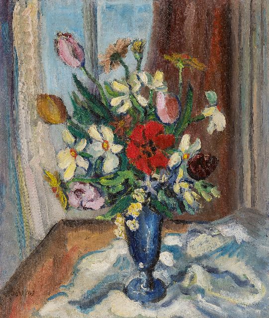 Anton Rooskens | Flower still life, oil on canvas, 60.0 x 50.6 cm, signed l.l.