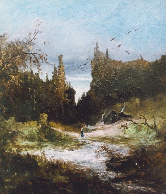 Bilders J.W.  | A hilly landscape, oil on painter's board 31.2 x 27.0 cm