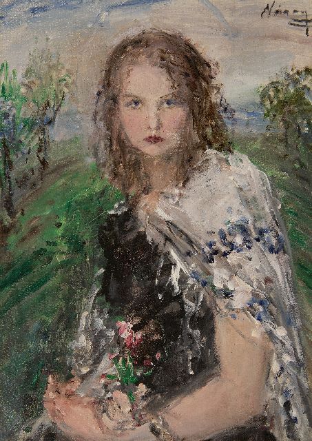 Náray A.  | Portrait of a girl, oil on canvas 70.2 x 49.6 cm, signed u.r. and without frame