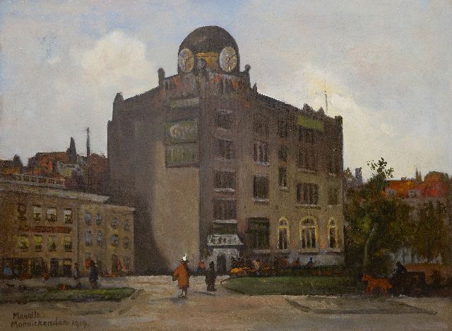 Monnickendam M.  | A view of the Diamond exchange, Amsterdam, oil on canvas 74.5 x 99.2 cm, signed l.l. and dated 1919