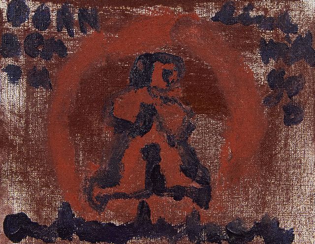 Anton Heyboer | Born death, live with god, oil on canvas, 24.1 x 29.9 cm, signed l.c.