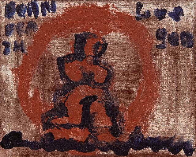 Anton Heyboer | Born death, love god, oil on canvas, 24.0 x 29.9 cm, signed l.c.