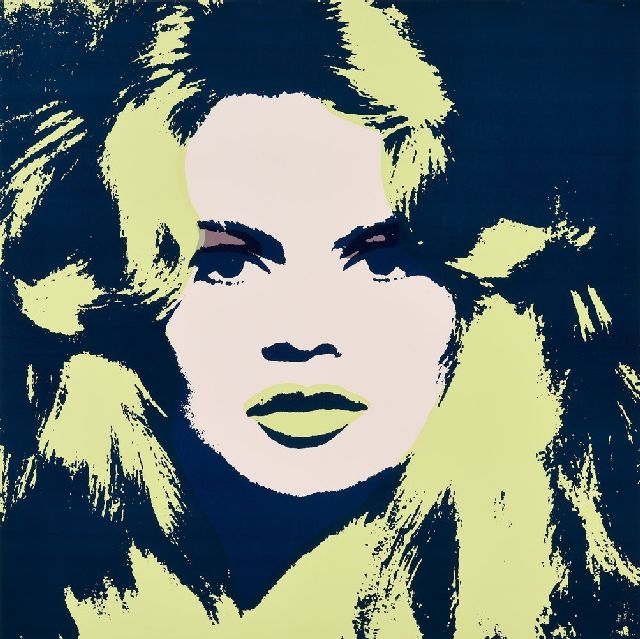 Naar Andy Warhol | Brigitte Bardot, screenprint on paper, 91.0 x 91.0 cm, prijs zonder lijst