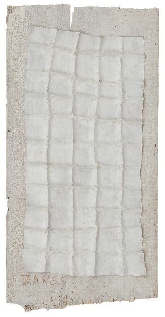 Herbert Zangs | Composition, relief of paper and wood, 44.0 x 23.0 cm, signed l.l.