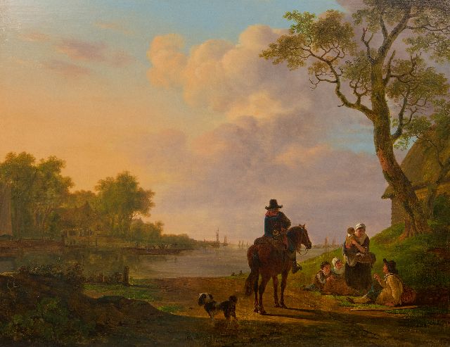 Jacob van Strij | The postillion, oil on panel, 64.9 x 83.8 cm, signed l.r.