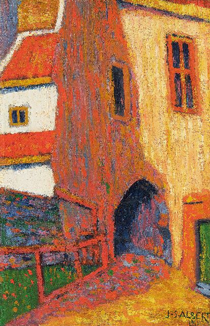 Jos Albert | House on a sunny day, oil on canvas, 31.0 x 20.5 cm, signed l.r. and dated 1911