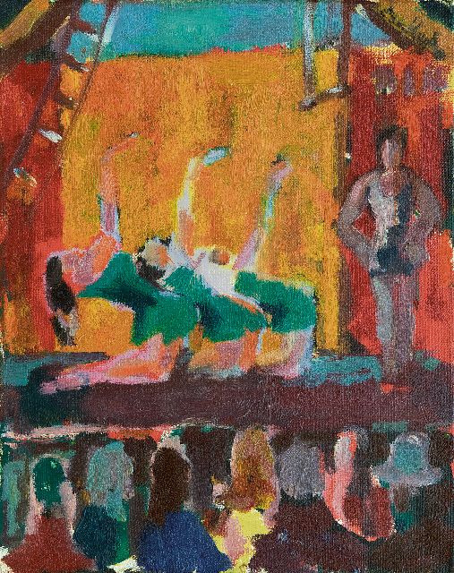 Jan Kuhr | Revue-stars, oil on canvas, 30.0 x 24.1 cm, signed u.r.