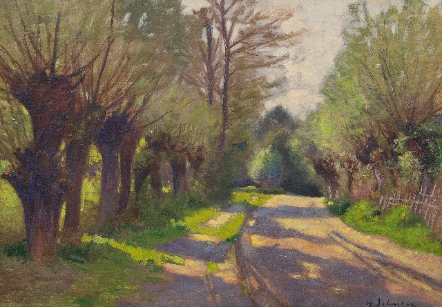 Henri Lebasque | Route ombragée, Saint-Tropez, oil on board, 32.5 x 45.5 cm, signed l.r. and painted ca. 1895
