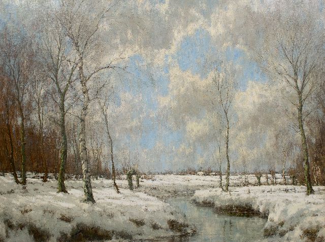 Arnold Marc Gorter | The Vordense Beek in winter, oil on canvas, 114.9 x 154.7 cm, signed l.r. (twice)