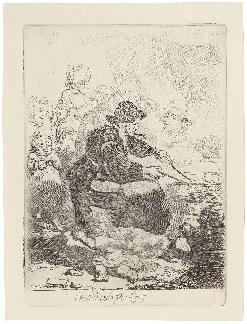 Rembrandt | The pancake baker, etching, 12.2 x 9.4 cm, signed l.c. (in the plate) and dated 1635 (in the plate)