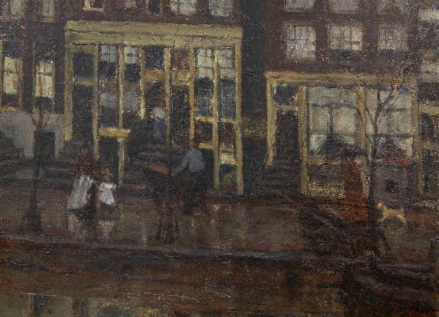 Louise Fritzlin | A view of Amsterdam: the Applemarket, oil on canvas, 35.8 x 47.9 cm, painted circa 1890-1895