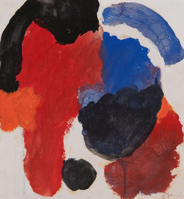 Brands E.A.M.  | Composition, gouache on paper 22.1 x 20.7 cm, signed l.r. and dated on the reverse 14.II.1967