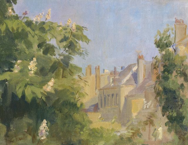 Isaac Israels | Houses, oil on canvas, 26.9 x 35.0 cm, signed l.l.