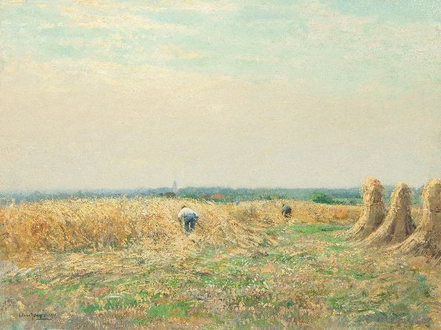 Schagen G.F. van | Harvest time, oil on canvas 60.5 x 80.7 cm, signed l.l. and dated 1927