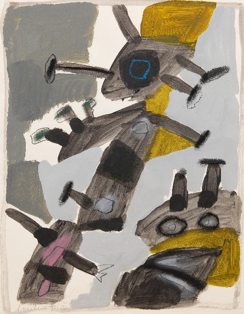 Lucebert | Untitled, chalk and gouache on paper, 48.0 x 38.0 cm, signed l.l. and dated 93.III