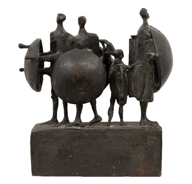 Johan Jorna | Retreat, bronze, 39.0 x 31.0 cm