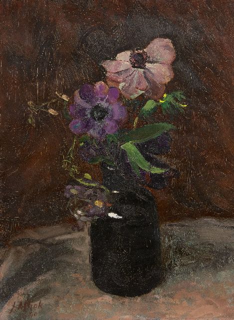 Jan Altink | Anemones, oil on canvas, 40.7 x 30.4 cm, signed l.l. and dated '40