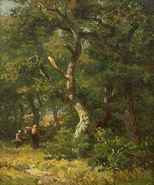 Jan Willem van Borselen | Forest, oil on panel, 11.0 x 9.0 cm
