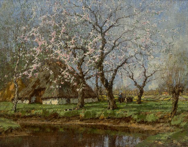 Arnold Marc Gorter | Spring landscape with a farm, oil on canvas, 62.6 x 79.4 cm, signed l.r.
