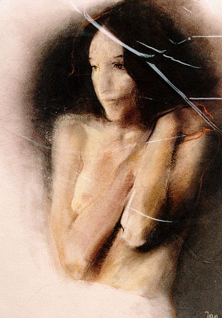 Jan Asselbergs | A female nude, pastel on paper, 64.0 x 47.5 cm, signed l.r.