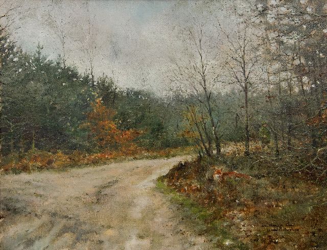 Poortvliet R.  | Fox in forest landschape, oil on canvas 50.4 x 65.7 cm, signed l.r. and dated '72