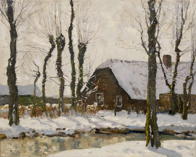 Louis van Soest | Farmyard in the snow, oil on canvas, 80.5 x 100.7 cm, signed l.l. and ohne Rahmen